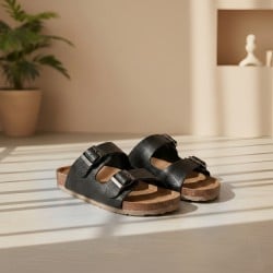 Boys Black Casual Slippers