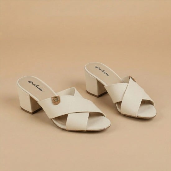 Women Beige Casual Slip Ons