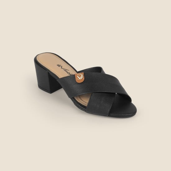 Women Black Casual Slip Ons