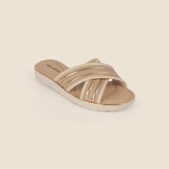 Women Off-white Casual Slip Ons