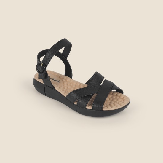 Women Black Casual Sandals