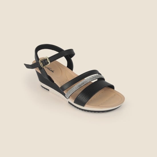 Women Black Casual Sandals