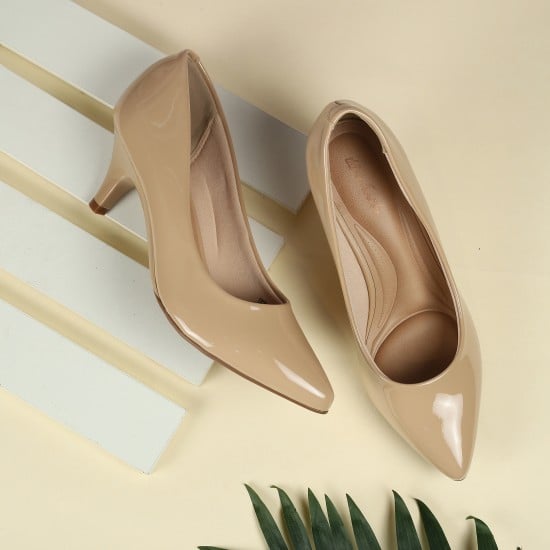 Women Beige Formal Pumps