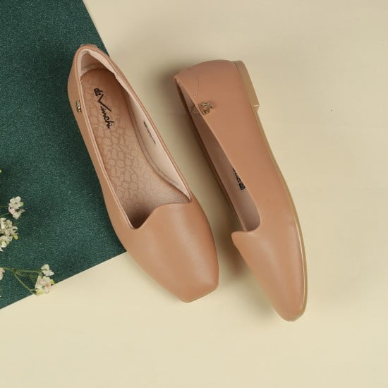 Women Beige-red Casual Ballerinas