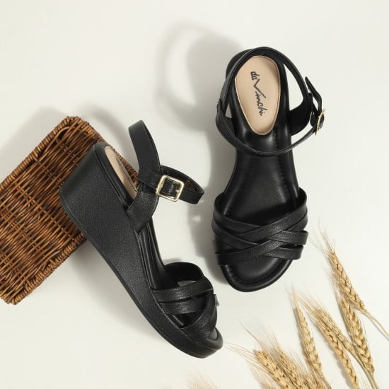 Women Black Casual Sandals