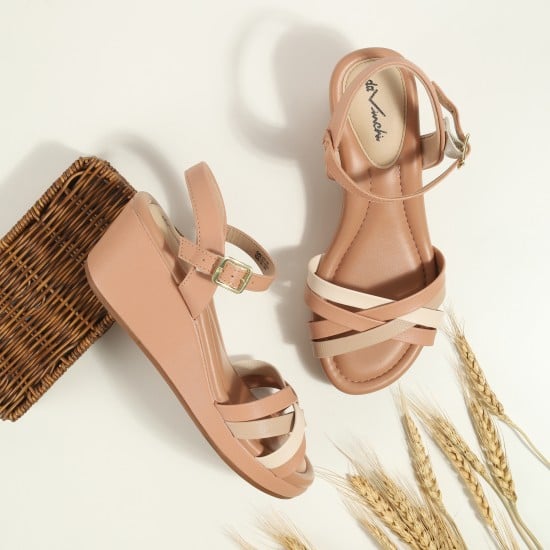 Women Beige Casual Sandals