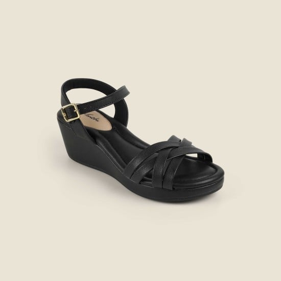 Women Black Casual Sandals