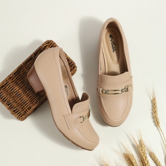 Women Beige Formal Pumps
