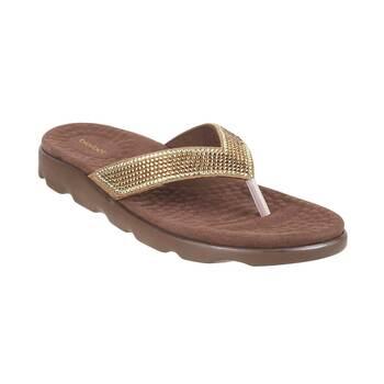 women Antique-Gold Casual Slippers
