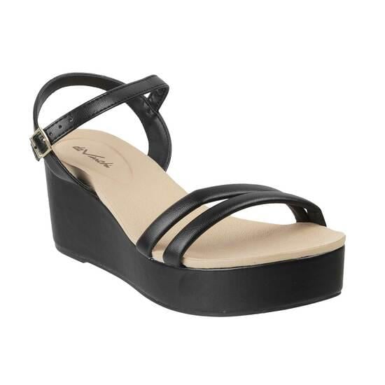 women Black Casual Sandals