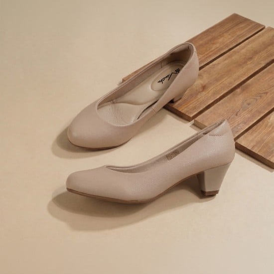 Women Beige Formal Pumps