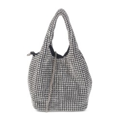 Women Silver Hobo Bag