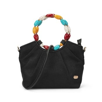 Cheemo Women Black Satchel Bag(SKU: 77-216-11-10)