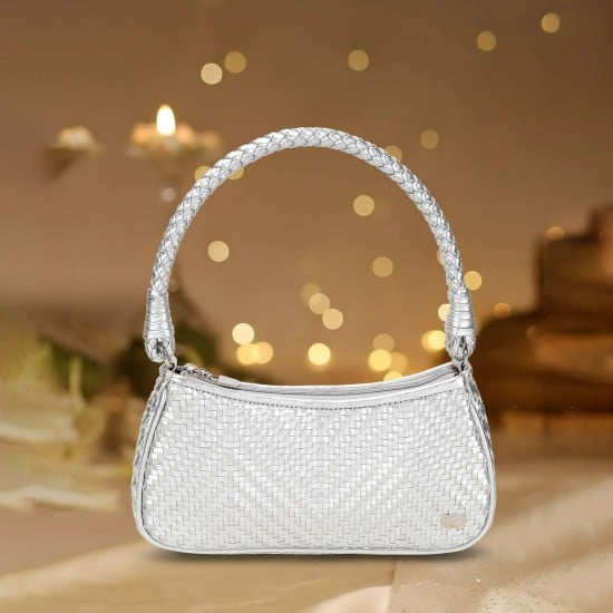 Women Silver Evening Bag