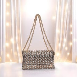Women Gun-metal Evening Bag