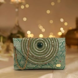 Women Green Clutch