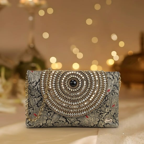 Women Black Clutch