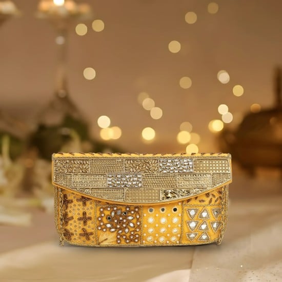 Women Gold Clutch