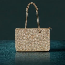 Women Beige Shoulder Bag
