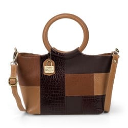 Women Beige-multi Satchel Bag