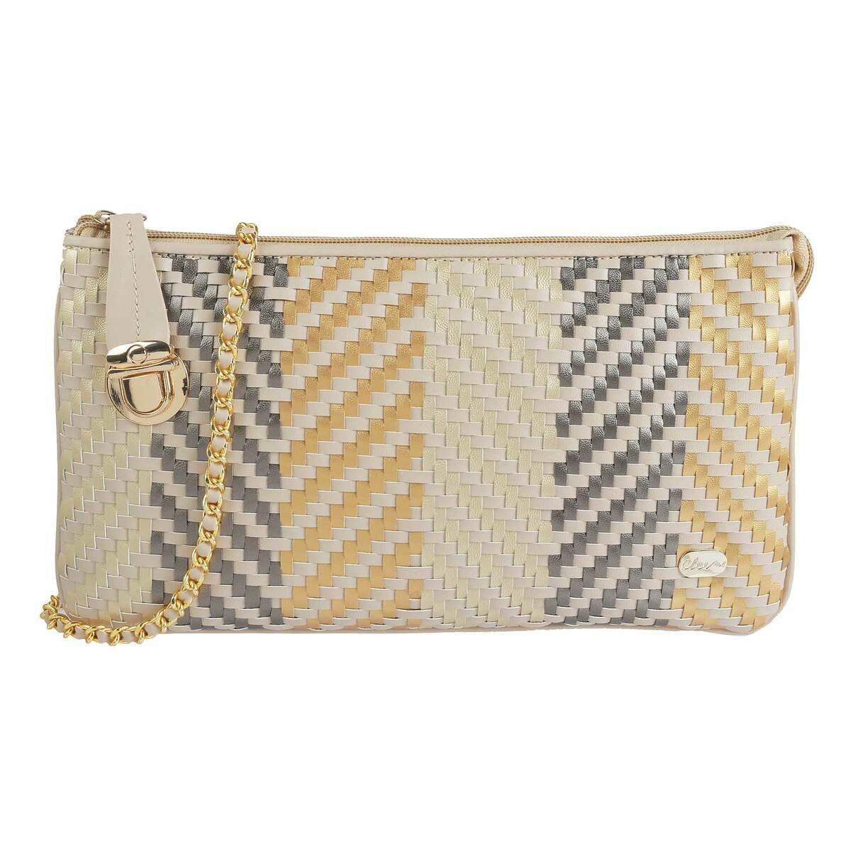 77-6377-Off/White Flap Clutch – Cheemo