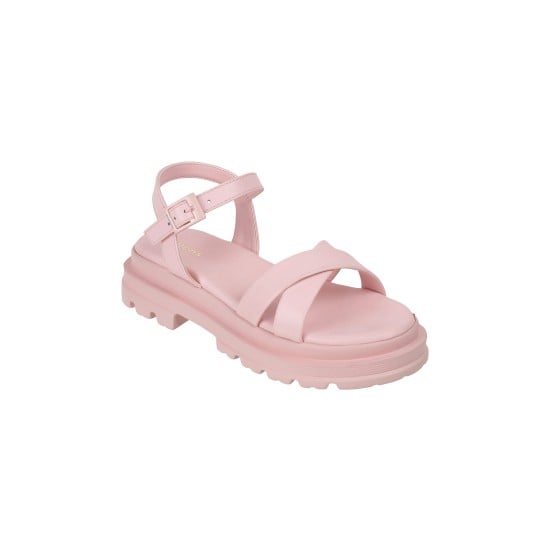 Girls Peach Casual Sandals