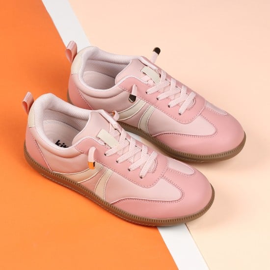 Girls Pink Casual Sneakers