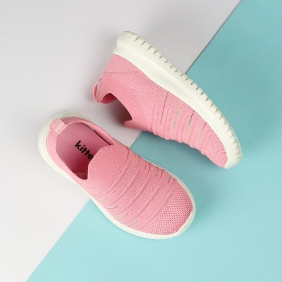 Girls Pink Casual Sneakers