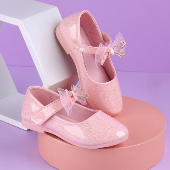 Girls Pink Casual Ballerinas