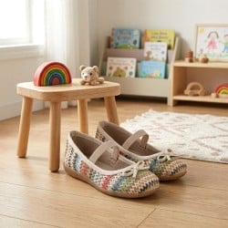 Girls Beige Casual Ballerinas