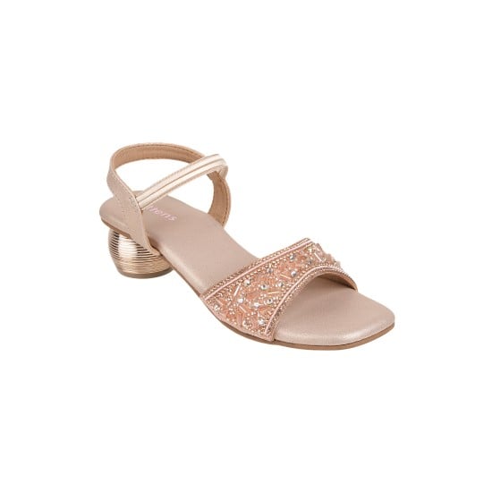 Girls Rose-gold Casual Sandals