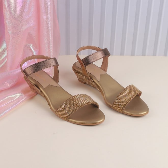 Women Gold Casual Sandals