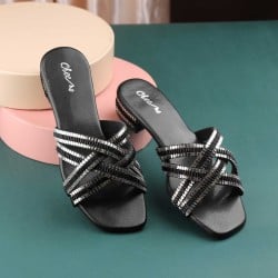 Women Black Casual Slip Ons