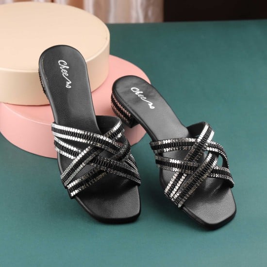 Women Black Casual Slip Ons