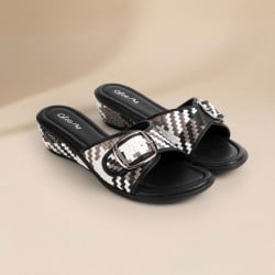 Women Black Casual Slip Ons
