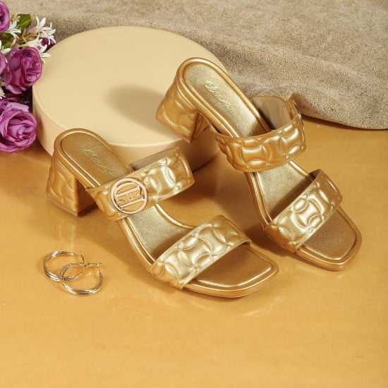 Women Antic-gold Casual Slip Ons