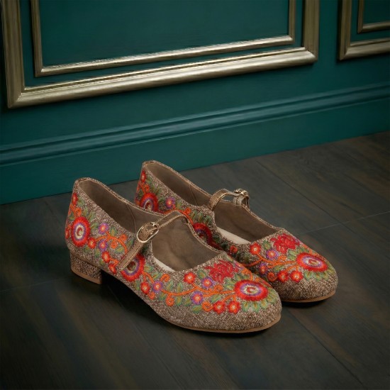 Women Antic-gold Casual Ballerinas