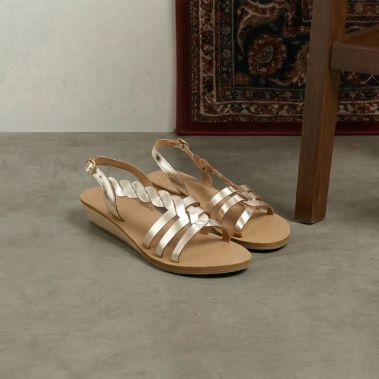 Women Gold Casual Sandals