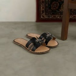Women Black Casual Slip Ons