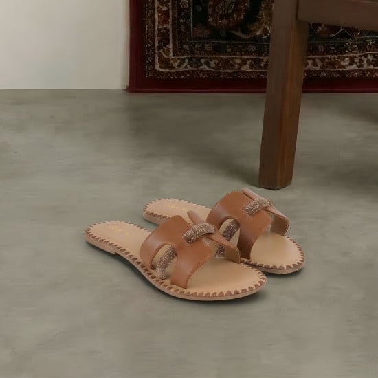 Women Antic-gold Casual Slip Ons