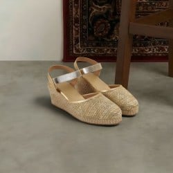 Women Gold Casual Sandals