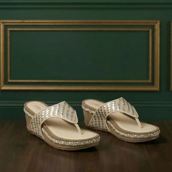 Women Beige Casual Slippers