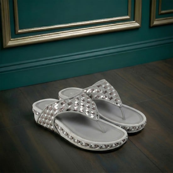 Women Gun-metal Casual Slippers