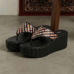 Women Black Casual Slippers