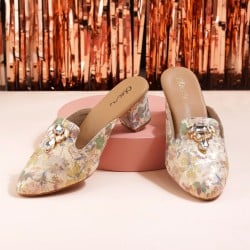 Women Gold Casual Slip Ons