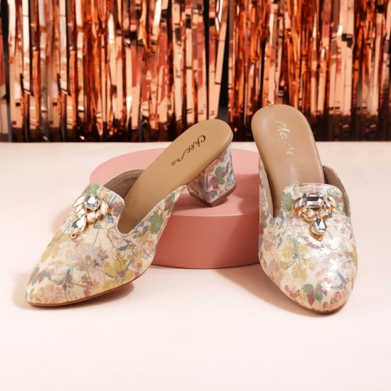 Women Gold Casual Slip Ons