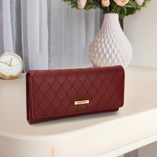 Women Maroon Wallet