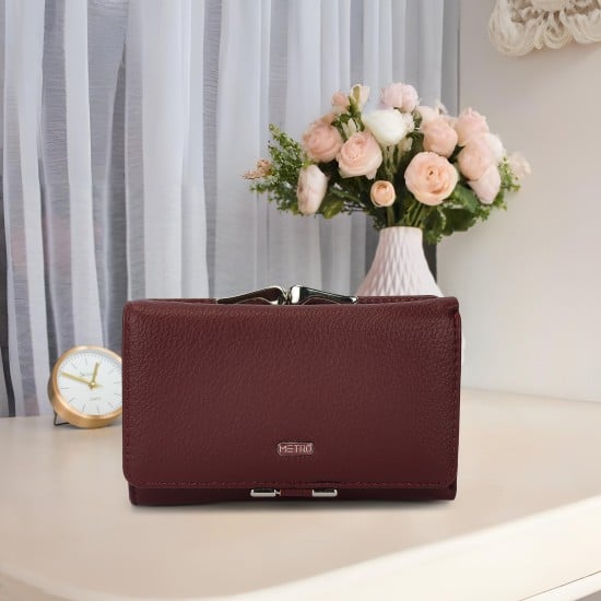 Women Maroon Wallet