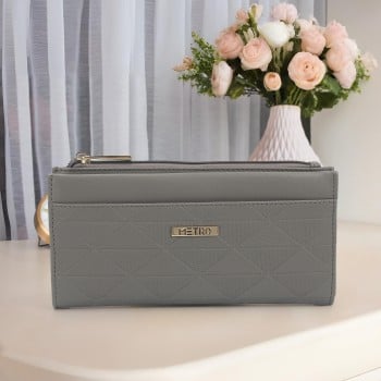Metro Women Grey Wallet(SKU: 95-185-14-10)