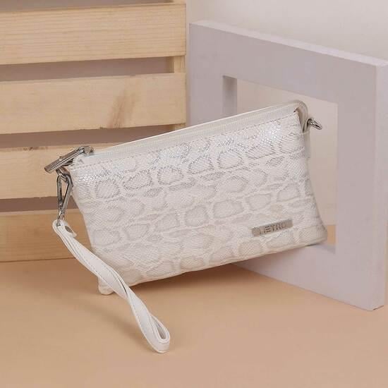 Women White Wrislet Bag